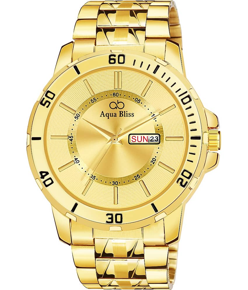 AQUA BLISS - Gold Stainless Steel Analog Men's Watch
