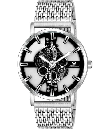 Crestello Silver Metal Analog Men's Watch
