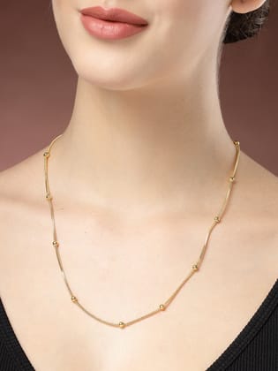 NVR Women Gold-Plated Minimal Chain-Gold