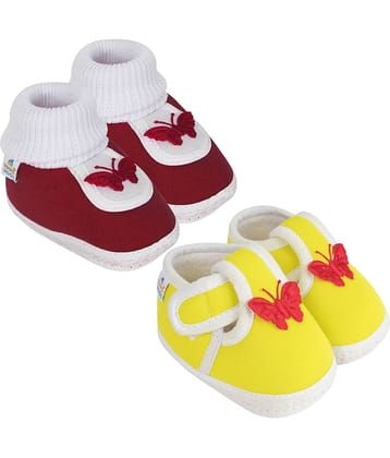 Neska Moda - MultiColor  Booties For Baby Boy & Baby Girl 12-18 Months ( Pack of 2 )