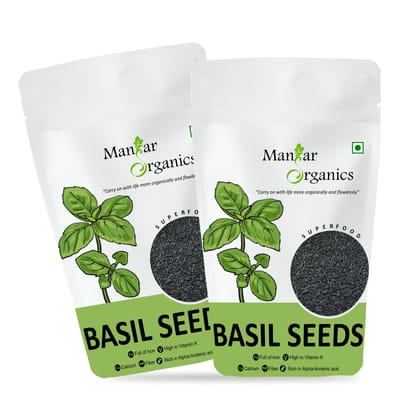 ManHar Organics Raw Basil Seeds 2kg for Weight management ( pack of 2, 1kg each ) ManHar Organics Raw Basil Seeds 2kg for Weight management ( pack of 2, 1kg each )