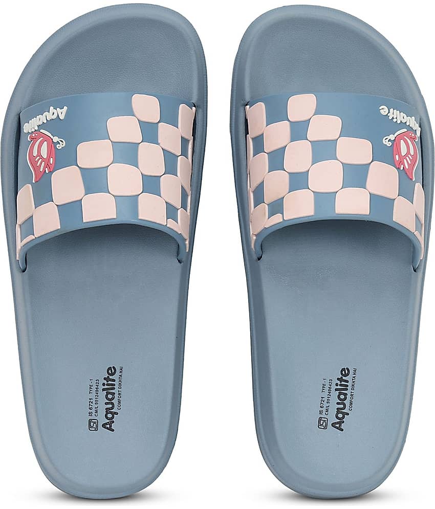 Aqualite Blue Women's Slide Flip Flop