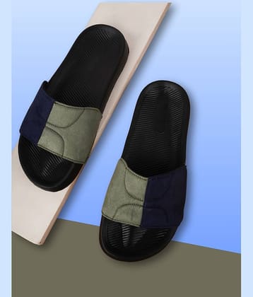Q tick Green Men's Slide Flip Flop