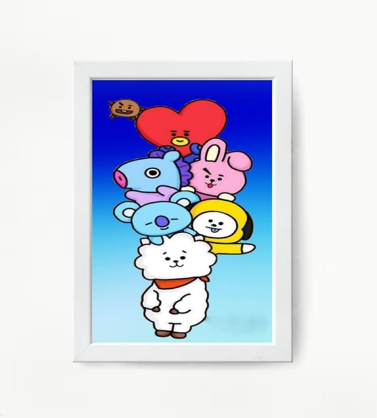NOKKES Bts Army Bangtan Boy V suga J-Hope Jungkook Jin Jimin Rm 5X7 Inch Size Photo Frame Photo Home Office_AQW235