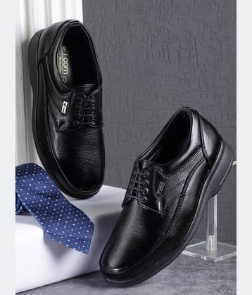 Action Black Men's Derby Formal Shoes