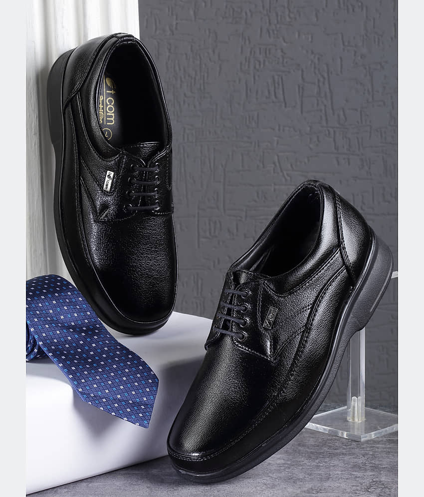 Action Black Men's Derby Formal Shoes