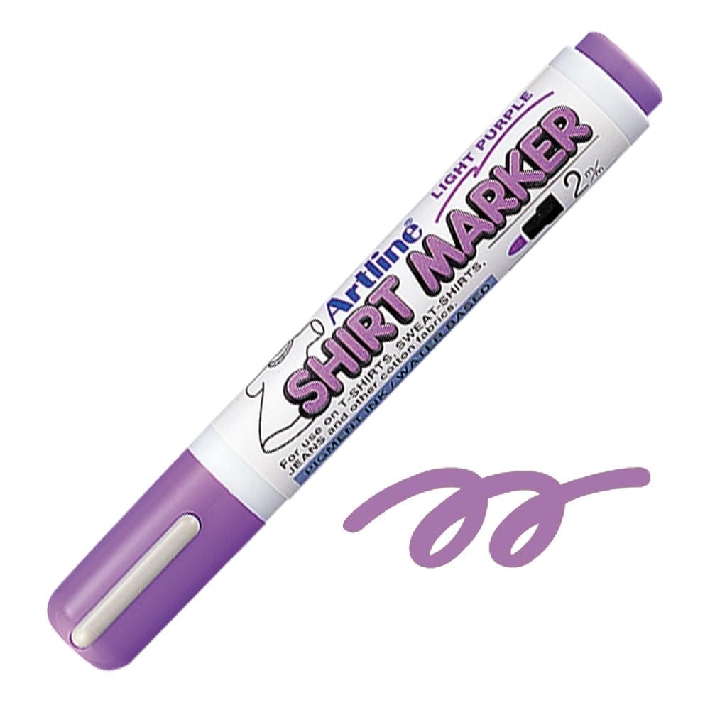 Artline T-Shirt Marker Pack of 12 (Light Purple Colours) | For use on T-SHIRTS, SWEAT-SHIRTS, JEANS & other cotton fabrics