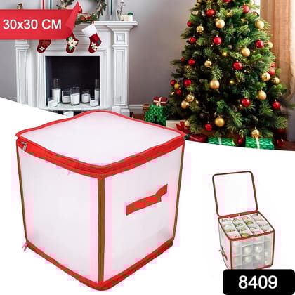 Storage Box Transparent PVC Zipper Sealed Lasting Sock Organizer with Compartment (30×30 CM / Inside Cardboard sheet)