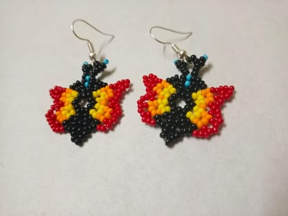 Handmade Colorful Seed Bead Butterfly Earrings - Boho Jewelry
