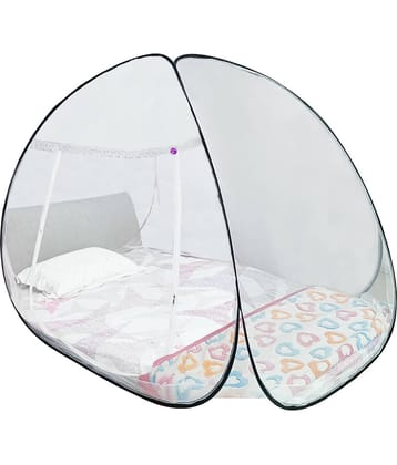 Silver Shine - Black Cotton Foldable Mosquito Net, Machardani ( Pack of 1 )