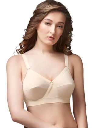 Trylo Women 100% Cotton Non Padded Bra-2 | Krutika Plain | Skin-Skin / 30D