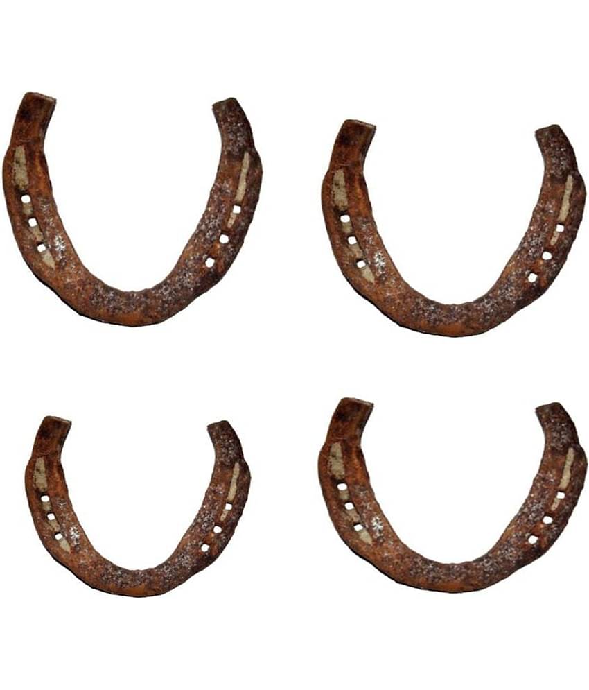 STAR SHINE Original Kale Ghod Ki Naal/ Black Horse Shoe for Good Luck And Restrict Bad/Evil Energy(SET OF 4)