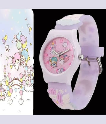 Renaissance Traders Lavender Dial Analog Girls Watch ( Pack of 1 )
