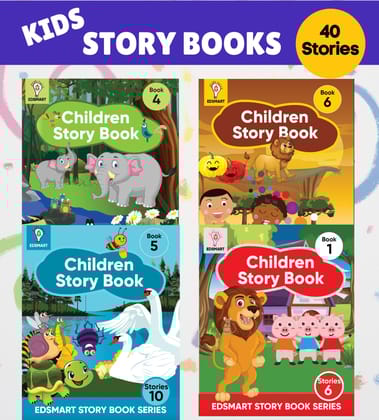Edsmart Kids Story Book Combo: 4-Edsmart Children Story Book Set for Ages 3-10 | 32 Pages Each | 40 Child friendly stories with Pictures | Tales on ... Kindness, Sharing, Panchatantra, Tenali Rama [Paperback] [Jan 01, 2022] Edsmart Edu Services Pvt Ltd