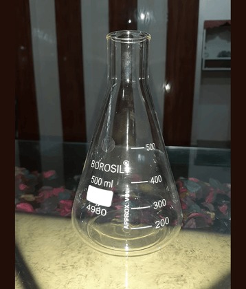 Borosilicate Glass Narrow Mouth Conical Flask  500ml