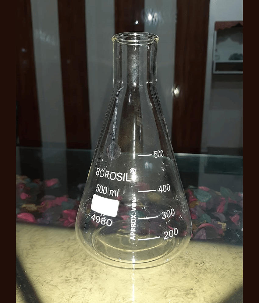 Borosilicate Glass Narrow Mouth Conical Flask  500ml