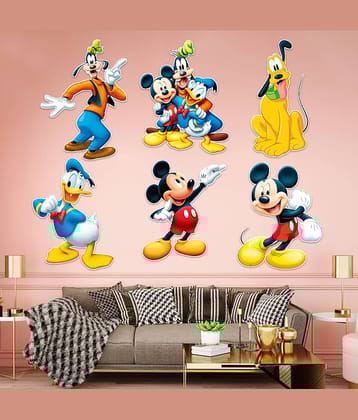 Zyozi ® Mouse Clubhouse Theme CardStock Cutout, Mikky Mouse Birthday Decorations Kit - (Pack of 7)