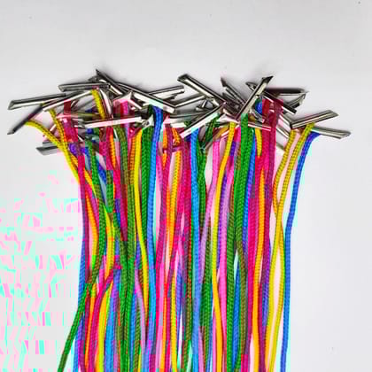 Multicolor Office File Tags - 8 Inches Long (Pack of 100) - Strong Treasury Paper with Thread � Ideal for Files, Exam Papers, Documents - Medium/Standared Size