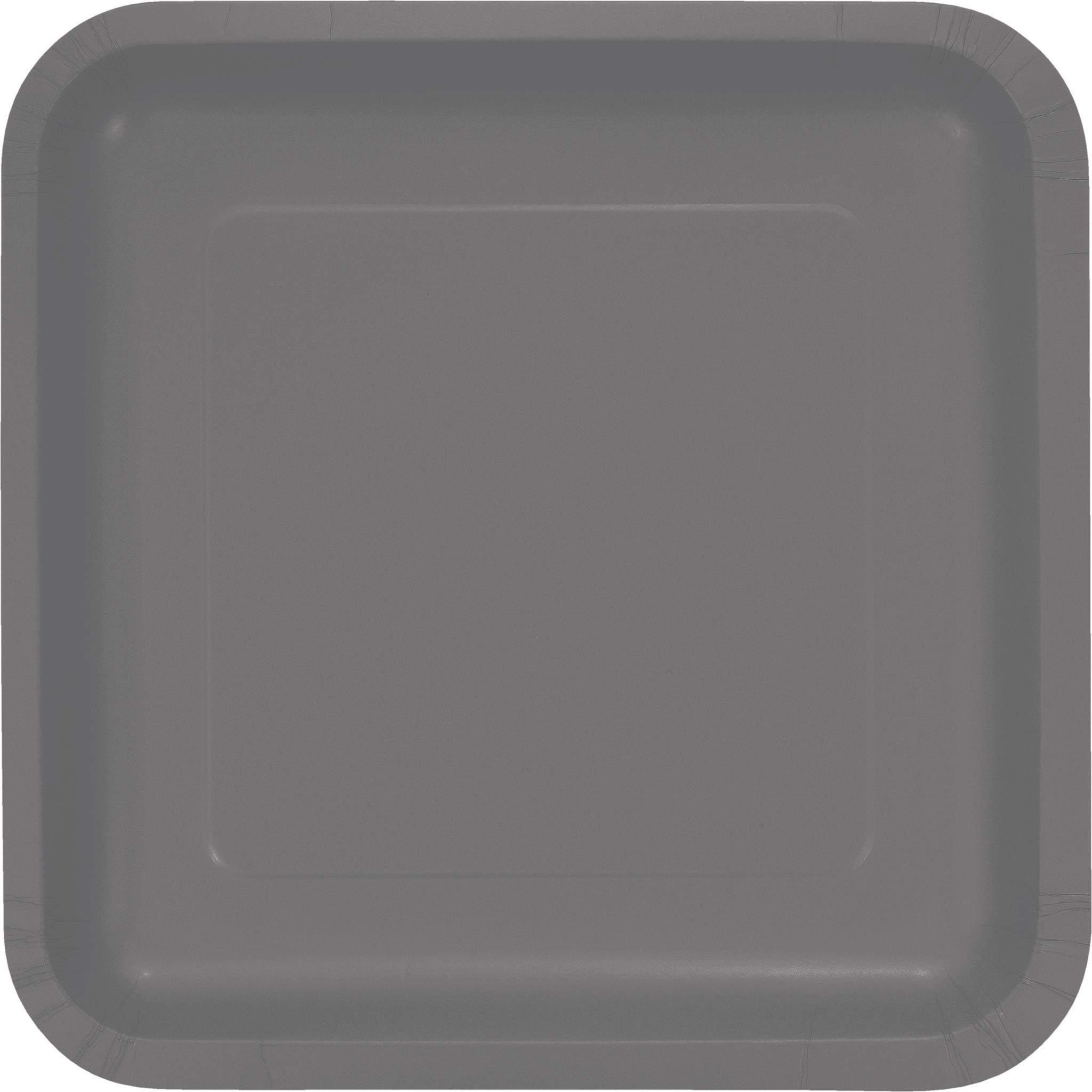 Square Grey Paper Plates - 9 inches - 8PC