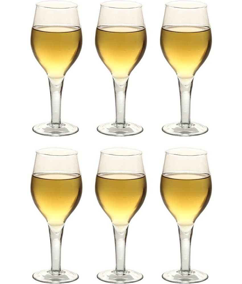 Afast Wine  Glasses Set,  250 ML - (Pack Of 6)