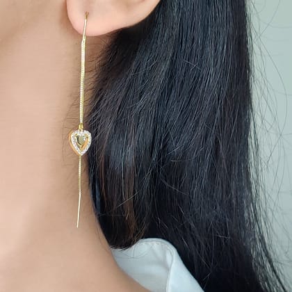 Heart Needle Earrings