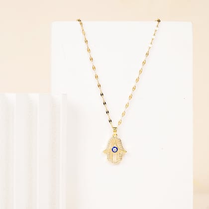 Hamsa Evil Eye Necklace