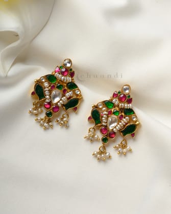 Gold Polish Silver Earrings CHE2075