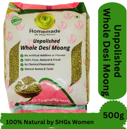 Unpolished Moong (Green Gram) Whole-Desi