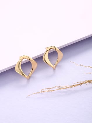 justpeachy Gold-Toned Contemporary Studs Earrings