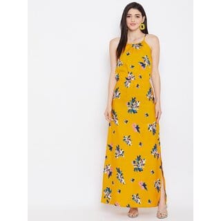 Purys Women Yellow Fit & Flare Dress