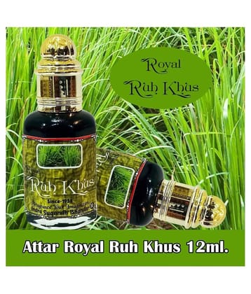 INDRA SUGANDH BHANDAR Attar For Men|Women Royal Ruh Khus In Purest Form Natural Vetiver Oil Long Lasting Fragrance 12ml Rollon Pack