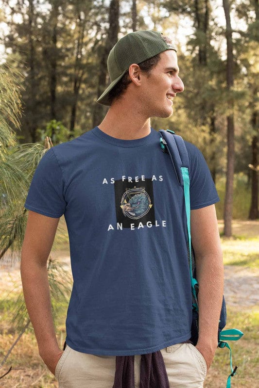 Round Neck T-Shirt (Men) - As Free As An Eagle (6 Colours)