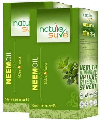 Nature Sure Neem Oil for Moles & Warts in Men & Women - 2 Packs (30ml Each)