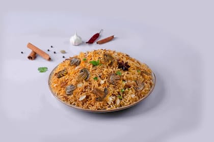Hyderabadi Mushroom Biryani - Serves 1