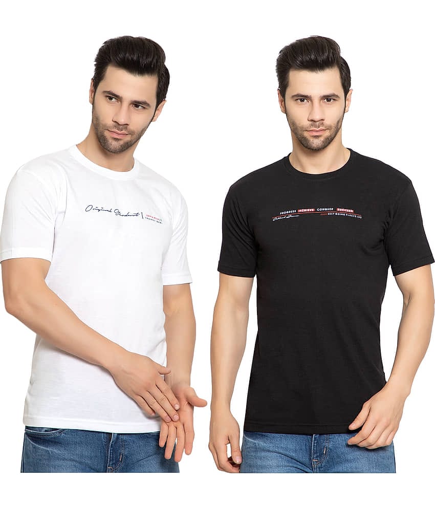 Zeffit - Cotton Blend Regular Fit Multicolor Men's Sports T-Shirt ( Pack of 2 )