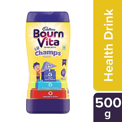 Bournvita Chocolate Health Drink - Bournvita Lil Champs, 500 g Jar