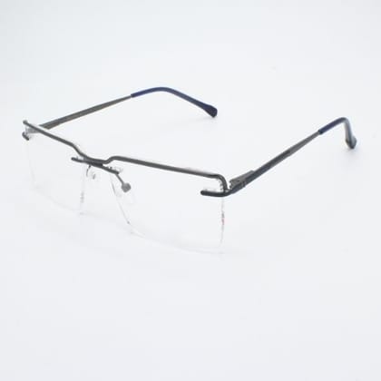 Lensoz Elite X Luxe Rimless Rectangle - Narrow - Gunmetal
