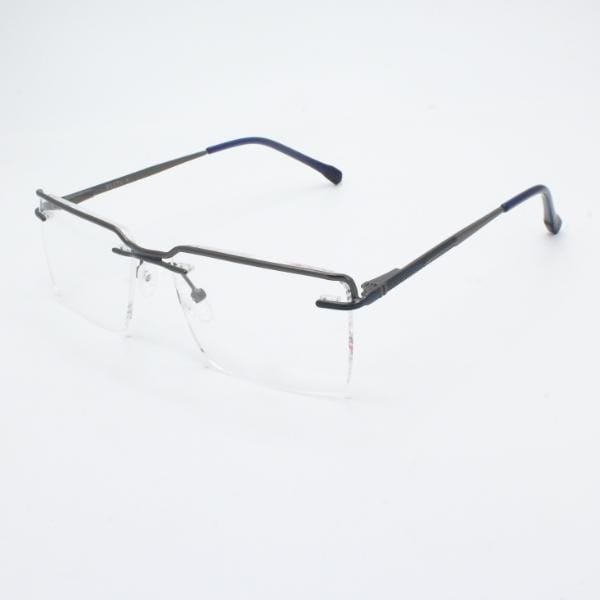 Lensoz Elite X Luxe Rimless Rectangle - Narrow - Gunmetal