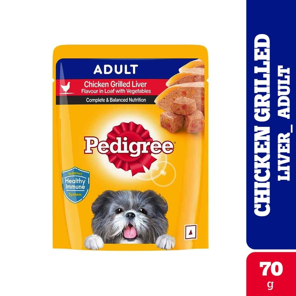 Pedigree Chicken Grilled Liver Flavour in Loaf with Vegetables Adult Wet Dog Food 70g