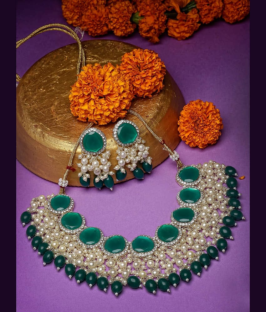 Studio Sukkhi - Green Alloy Necklace Set ( Pack of 1 )