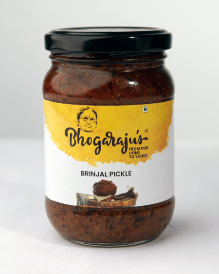 Bhogarajus Brinjal Pickle - 300 grams (Food Grade Pouch)