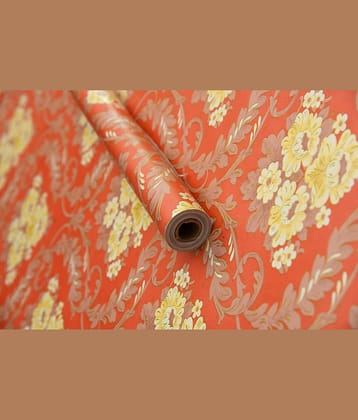 Wow Interiors Floral Wallpaper ( 45 x 500 ) cm ( Pack of 1 )