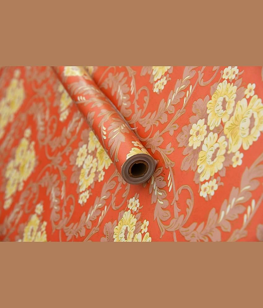 Wow Interiors Floral Wallpaper ( 45 x 500 ) cm ( Pack of 1 )