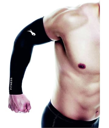 Compression Arm Sleeves, Elbow Sleeves Pair (Nylon) for Gym, Running, Cricket, Tennis, Basketball, Badminton & More