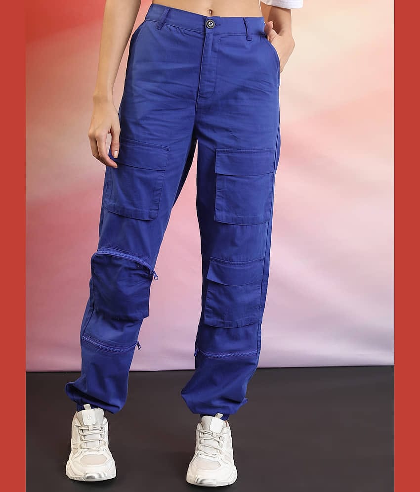 Ketch Blue Polyester Regular Women's Cargo Pants ( Pack of 1 )