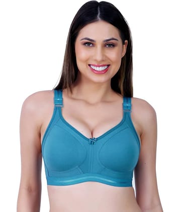 Ladyland Pack of 1 Cotton Blend Non Padded Everyday Bra For Women ( Multicolor )