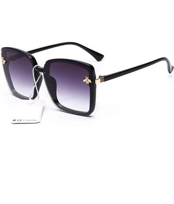 PIRASO Black Oversized Sunglasses ( Pack of 1 )