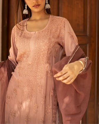 Falak brown ombr set  Cotton Kurta