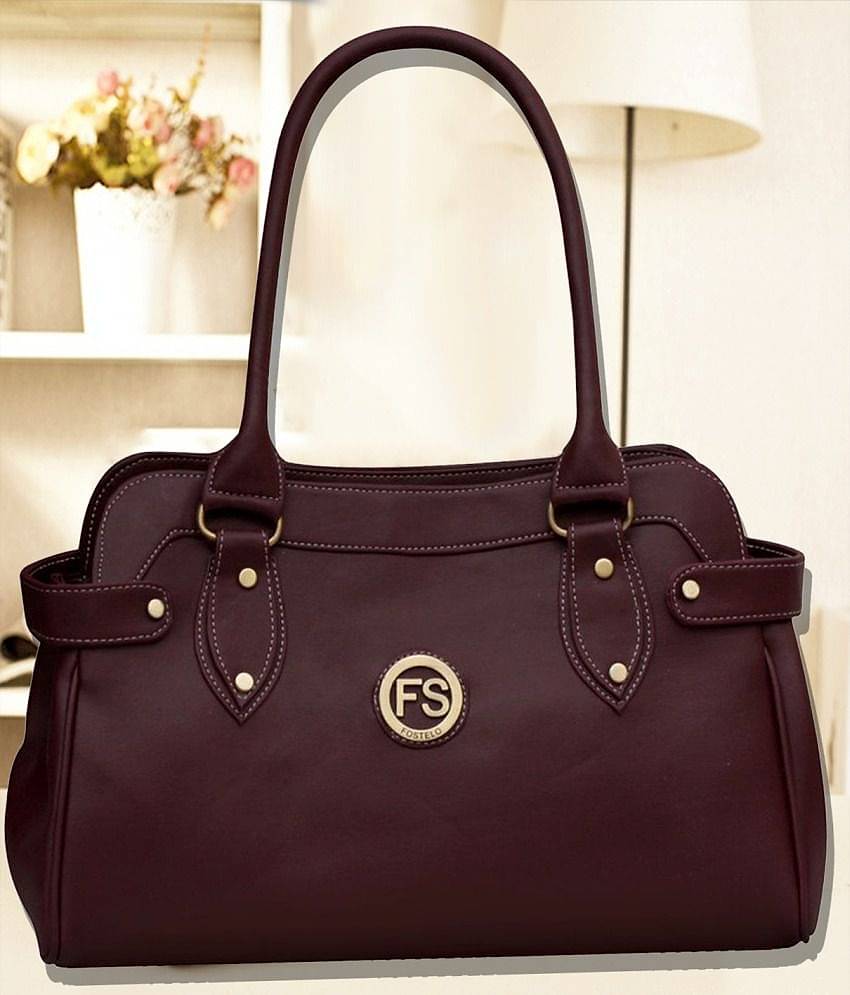 Fostelo - Blue Faux Leather Shoulder Bag