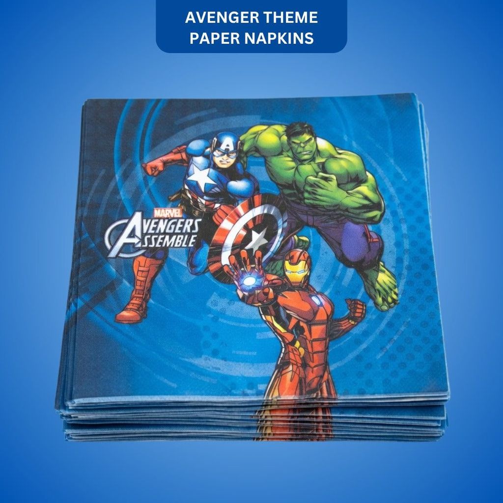 Avenger Theme Paper Napkins - 20PC - Party and Festive Needs | Buy online on ZillyBuy